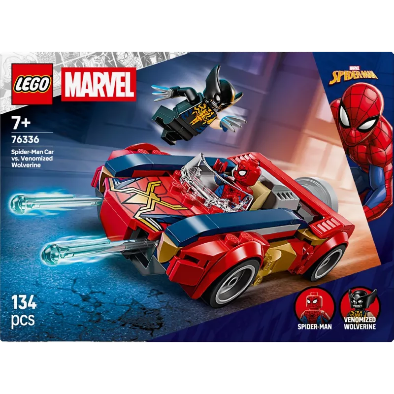 LEGO MARVEL 76336 Žmogus-voras automobilis prieš Venomizuotą Wolverine'ą
