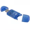 Kortelių skaitytuvas Titanum TA101B USB 2.0, mėlynas – palaiko MicroSD, SD/SDHC, MMC, MS formatus, 480 Mbit/s