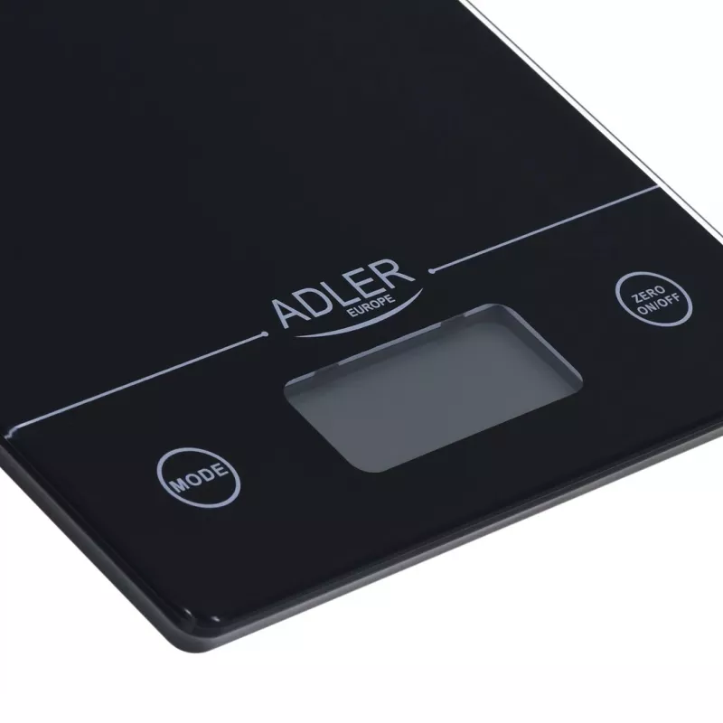Adler AD 3138 b Mechaninės virtuvinės svarstyklės, juodos, stačiakampės