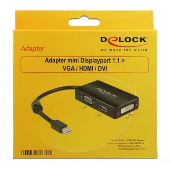Adapteris DeLOCK 0,16 m Mini DisplayPort / VGA + HDMI + DVI