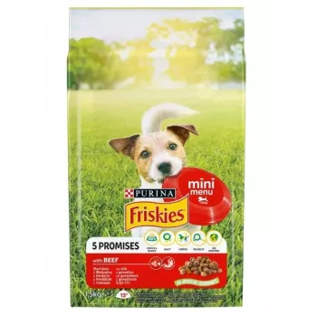 FRISKIES Mini Menu Jautiena su Daržovėmis - sausas šunų ėdalas - 1,5 kg