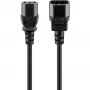 Wentronic Goobay Kaltgeräte Verlängerung, 1 m, Schwarz - Gerätestecker C14 (Kaltgeräteanschluss) > Gerätebuchse C13 (Kaltgeräteanschluss) (95125)