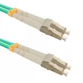 Qoltec šviesolaidinis jungiamasis laidas - LC/UPC Multimode (M) į LC/UPC Multimode (M) - 1 m - OM3 - 50/125 µm - dupleksas - halogeninis