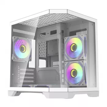 Korpusas Darflash FT350 su 5 aRGB ventiliatoriais (baltas)