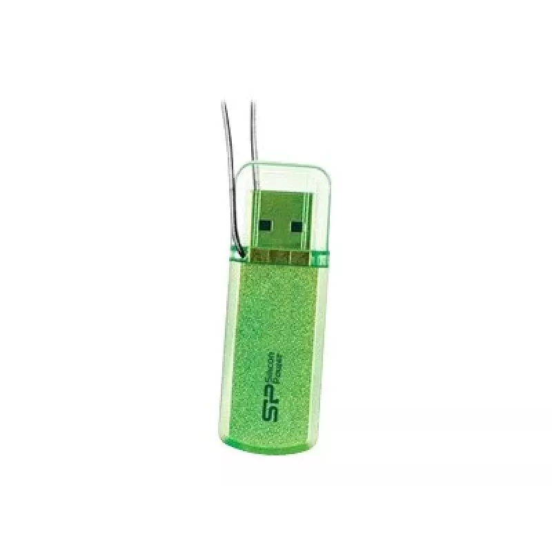 USB atmintukas Silicon Power Helios 101 — 8 GB, USB 2.0, Type-A, žalias, su dangteliu
