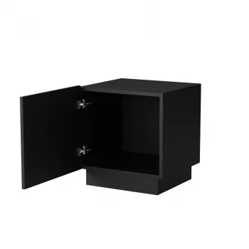 Naktinės spintelės pora Cama LIVERTI 45x42x47 cm, juodos, MDF/medžio drožlių plokštė, 16 mm rėmas