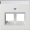 GIRA 264003 gaubtas dviejų vietų moduliniam lizdui BSF 30°, System 55, balta spalva