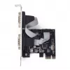 Vidinis nuoseklusis adapteris GEMBIRD SPC-22 PCIe RS-232 Low-profile, WCH382, 16000 Kbit/s, 67×120×20 mm, juodas