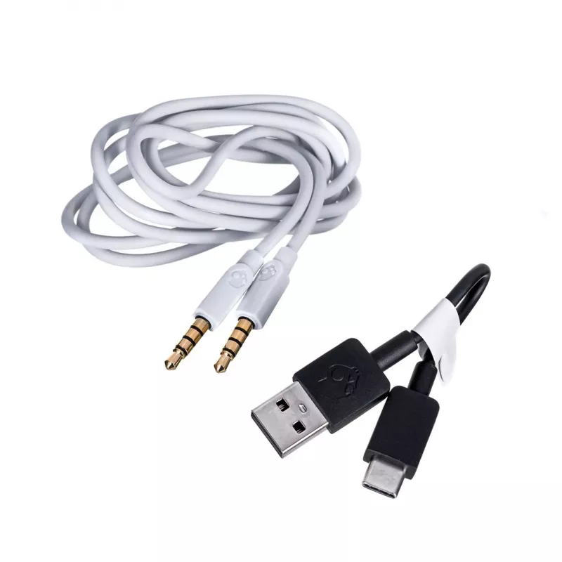 Ausinės Skullcandy Hesh ANC belaidės ir laidinės, lankeliu, skambučiams/muzikai, USB Type-C, Bluetooth, baltos