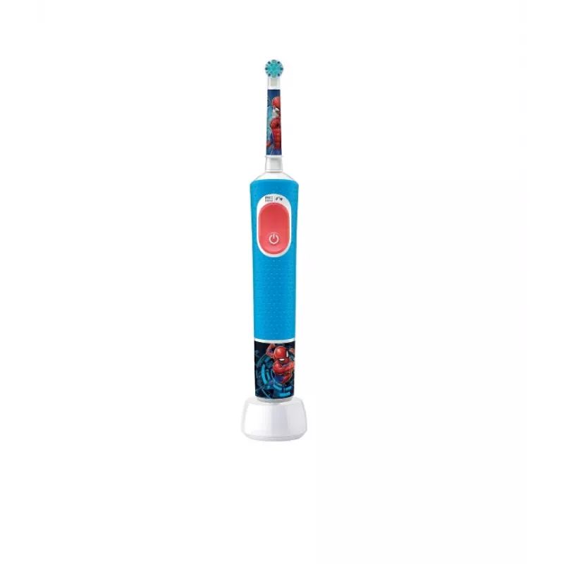 Elektrinis dantų šepetėlis vaikams Oral-B Vitality PRO Kids Spiderman, mėlynas