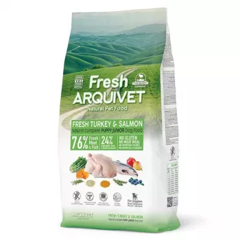 ARQUIVET Fresh Puppy Turkey and Salmon - pusiau drėgnas šunų ėdalas - 10 kg