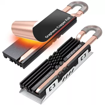 GrauGear Heatpipe Aušintuvas SSD M.2 NVMe 2280 Grafeno-Vario (G-M2HS07-GC)
