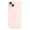 Silicone dėklas su MagSafe, skirtas iPhone 15 Plus – šviesiai rožinis