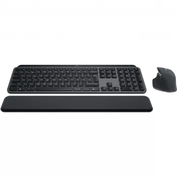 Logitech MX Keys S Combo klaviatūra ir pelė, belaidė RF + Bluetooth, QWERTZ šveicariškas išdėstymas, grafitas