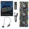 Ventiliatorių rinkinys Lian Li UNI FAN SL Wireless LCD 120 juodas 3 vnt.