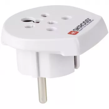SKROSS Country Travel Adapter India-Israel-Denmark į Europą - Adapteris maitinimo jungčiai - K, D, H (W) tipai