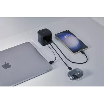 Maitinimo adapteris 1xUSB-A / 1xUSB-C, juodas 7806522 Intenso