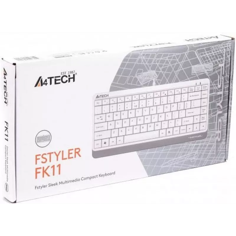 Klaviatūra A4Tech FSTYLER FK11 balta A4TKLA47119