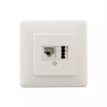 RJ-45 kištukinis lizdas Rutenbeck 13311201 Baltas