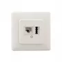 RJ-45 kištukinis lizdas Rutenbeck 13311201 Baltas