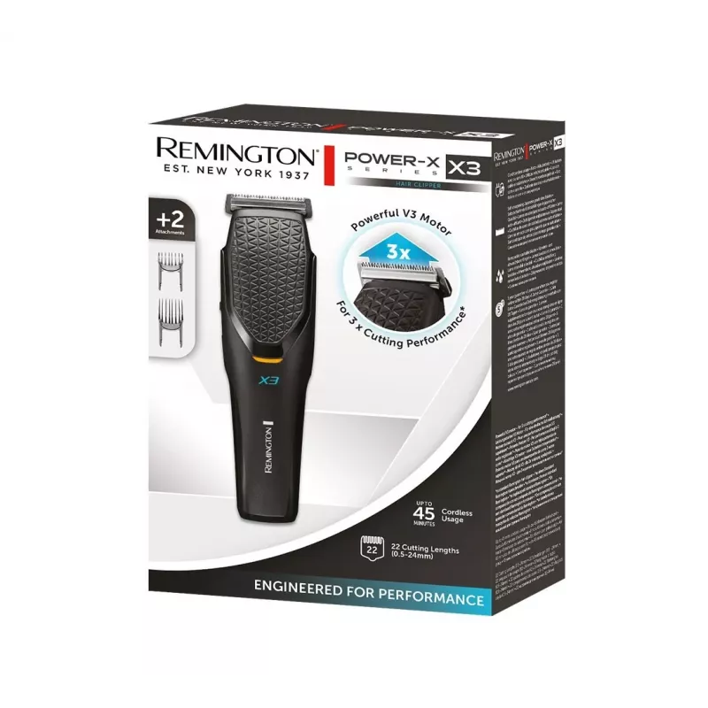 Plaukų kirpimo mašinėlė Remington Power-X HC3000, juoda