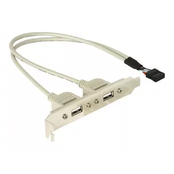 Slotbracket 1x vidinis USB 5 kaiščių į 2x USB 2.0 išorinis DeLOCK 71000