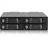 ICY DOCK ToughArmor MB720MK-B V3 - 4x PCIe 4.0 M.2 NVMe į 4x OCuLink 1x 5.25 lizdo mobilus stovas metalinis juodas su raktų užraktu (tri-mode suderinamas)