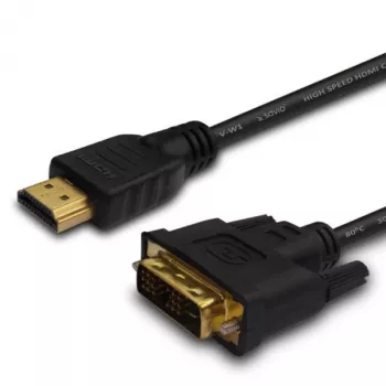 Savio CL-139 Laidas Adapteris Video 1,8 m DVI-A HDMI Tipo A (Standartinis) Juodas