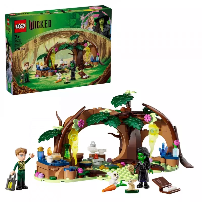 LEGO rinkinys Elfos slėptuvė 75687 – statybos komplektas su 3 minifigūrėlėmis
