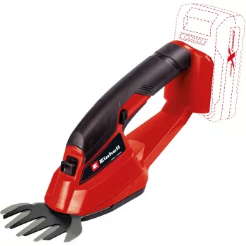 Belaidės žoliapjovės žirklės Power X-Change GC-CG 18/1 Li-Solo, 18 V (raudona/juoda, be akumuliatoriaus ir įkroviklio)