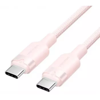USB C į USB C laidas Vention TRDP USB 2.0 1 m 0.48 Gbit/s 60 W Rožinis