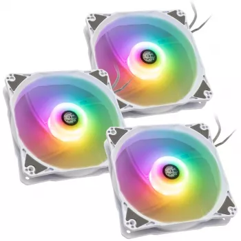 Ventiliatorius BitsPower Notos RGB PWM 120mm baltas, 3 vnt.