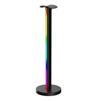 Stalinė lempa Yeelight Beam RGBIC juoda – LED 12W, daugiaspalvis apšvietimas, 400×117 mm, AC/USB 12V