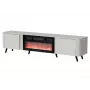 Spintelė televizoriui Cama Meble Volare 200 x 39 x 49 cm kašmyro spalvos su elektriniu židiniu