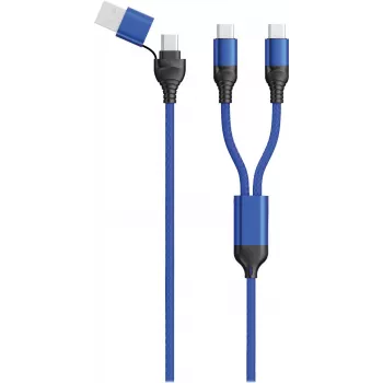 USB kabelis 2GO 797366 1,2 m USB-A / USB-C 2x USB-C juodai mėlynas
