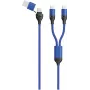 USB kabelis 2GO 797366 1,2 m USB-A / USB-C 2x USB-C juodai mėlynas
