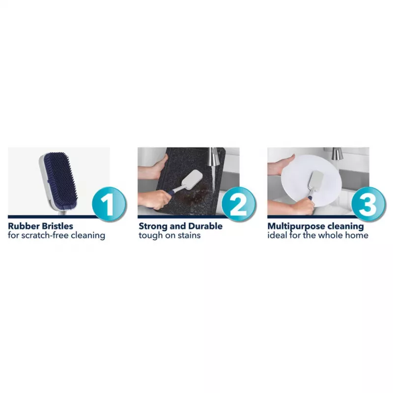 Šepetėlis indams Beldray Deep Clean LA032814FEU7 su guminiais šereliais, ergonomiška rankena
