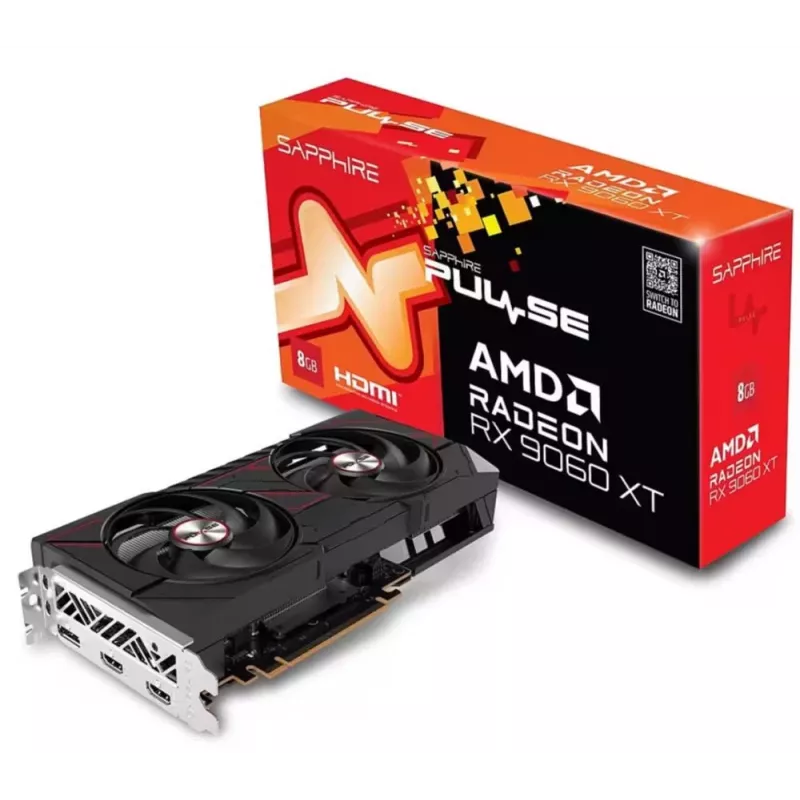 Vaizdo plokštė Sapphire Radeon RX 9060 XT 8 GB GDDR6, 128 bit, PCIe 5.0, 3320 MHz, 2x DP + HDMI