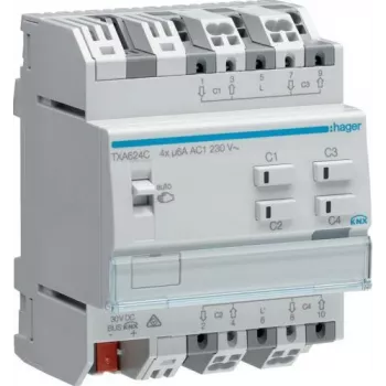 Hager TXA624C Baltas