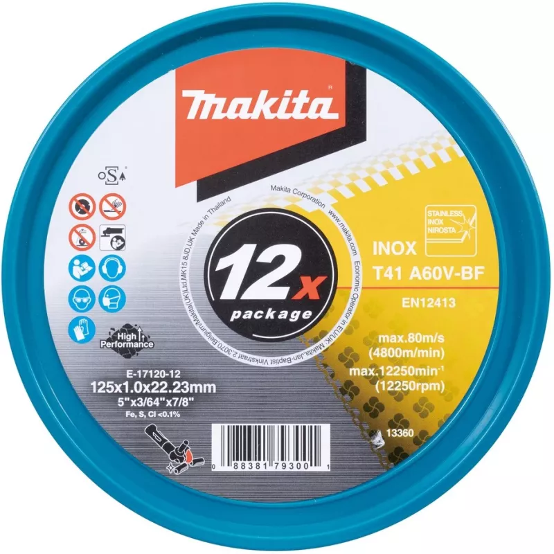 Makita E-17120-12 pjovimo diskas tiesus 125 mm 12 vnt.