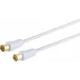 Koaksialinis kabelis ShiverPeaks 80025-128G, 5 m, IEC – IEC, baltas