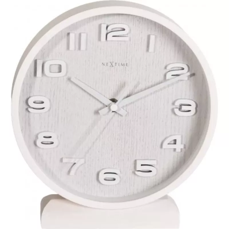 NeXtime 5192wi Wood Wood Small sieninis laikrodis 22x20 cm, baltas
