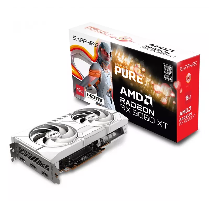 SAPPHIRE PURE Radeon RX 9060 XT Gaming OC 16GB vaizdo plokštė