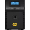 Nepertraukiamo maitinimo šaltinis ORVALDI ID2K0CH Line-Interactive 2 kVA / 1200 W, 24 V, 9 Ah baterijos, LCD, USB, kompaktiškas juodas