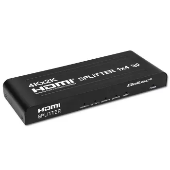Qoltec 51798 Aktyvus HDMI skirstytuvas 4 x HDMI 4K x 2K | 3.4 Gb/s