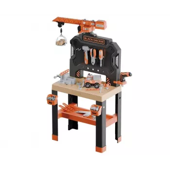 Vaikiškų dirbtuvių rinkinys SMOBY Bricolo Builder 7600360741 – konstrukcinių įrankių komplektas vaidmenų žaidimams