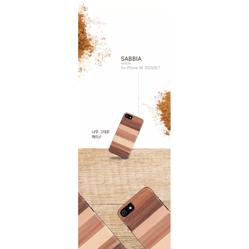 Telefono dėklas man and wood iPhone 7/8 — sabbia black