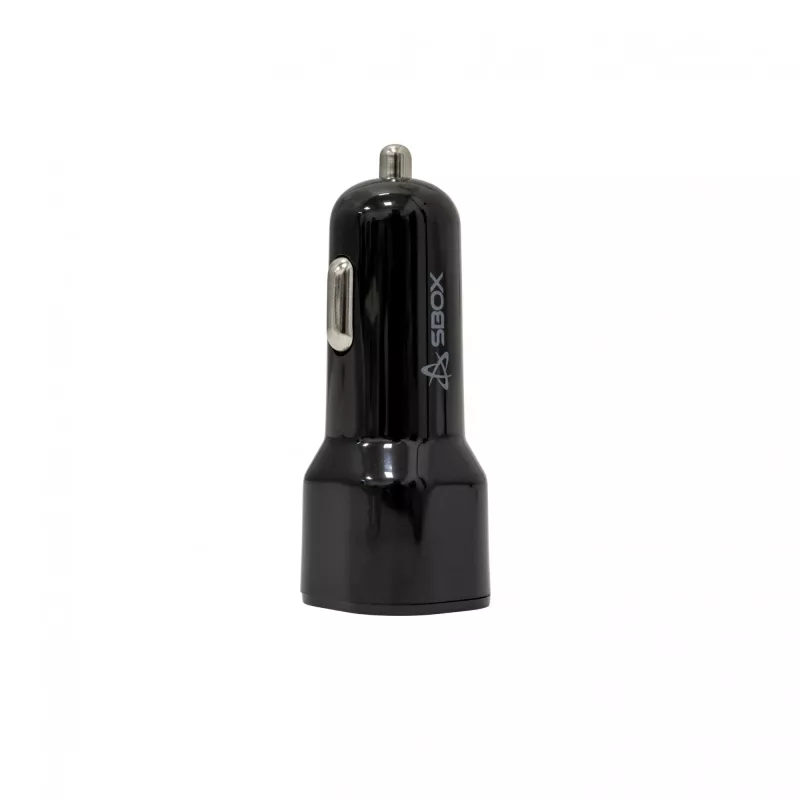Automobilinis įkroviklis SBOX CC-038 38W Juodas – dviejų USB prievadų maitinimo adapteris transporto priemonei