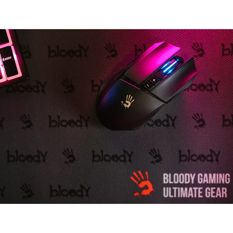 A4TECH BLOODY Pelė R36 ULTRA Belaidė 2.4G+USB Juoda