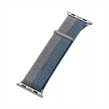 GUAN Premium Plus dirželis Apple Watch 44mm 45mm 42mm 49mm 46mm — pilkai/mėlynas